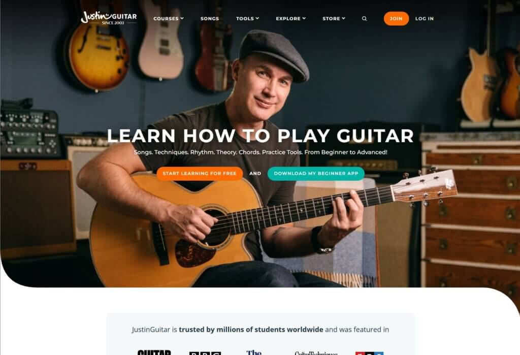 Justinguitar Screenshot